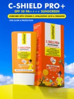Nuatrafol Vitamin C-Shield Pro+ Sunscreen | SPF 50 PA++++ | Matte Finish & Water-Light Fluid | With Vitamin C, Hyaluronic Acid & Ceramide | No White Cast | Broad Spectrum UVA/UVB Protection | 50gm - Image 2