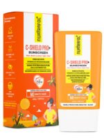 Nuatrafol Vitamin C-Shield Pro+ Sunscreen | SPF 50 PA++++ | Matte Finish & Water-Light Fluid | With Vitamin C, Hyaluronic Acid & Ceramide | No White Cast | Broad Spectrum UVA/UVB Protection | 50gm