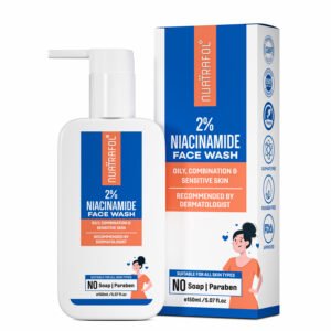 Nuatrafol 2% Niacinamide Face Wash | With 1% Kojic Acid & Papaya Extract | Korean Niacinamide | Brightening & Tan Removal | Gentle Daily Cleanser for Women & Men